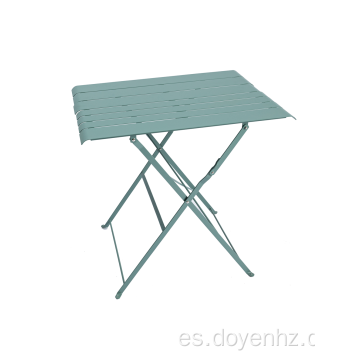 Mesa de listones rectangular plegable de metal de 71 * 52 cm